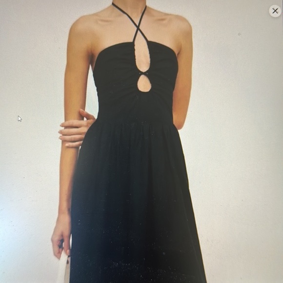 Reformation Stassie Halter Neck Midi Dress, Size 4 - Picture 2 of 5